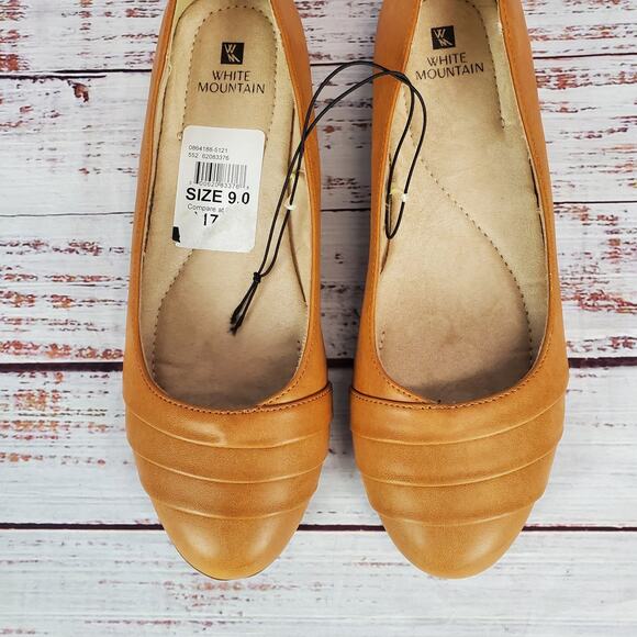 New White Mountain Cali Flats 9M Earthy Vegan Leather Slip on Shoes Casual NWOB - Picture 5 of 9